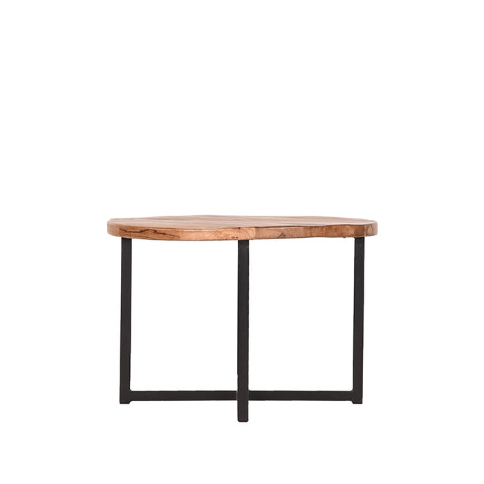 Label51 Bijzettafel Dex - Rough - Mangohout - Rond - 60 cm-Bijzettafels-LABEL51