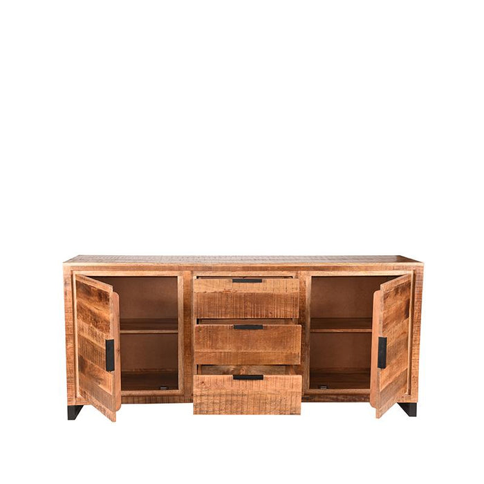 Label51 Dressoir Glasgow - Rough - Mangohout - 190 cm-Dressoirs-LABEL51