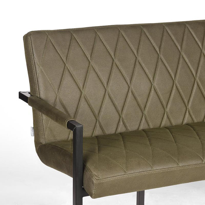 Label51 Eetkamerbank Denmark - Army green - Microfiber - 155 cm-Eetkamerbanken-LABEL51