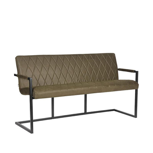 Label51 Eetkamerbank Denmark - Army green - Microfiber - 155 cm-Eetkamerbanken-LABEL51