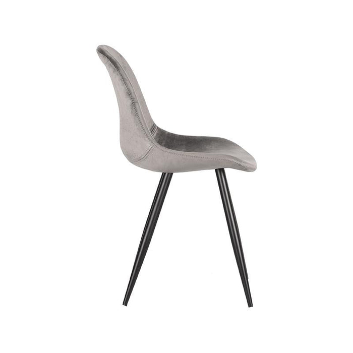 Label51 Eetkamerstoel Capri - Grijs - Fluweel-Eetkamerstoelen-LABEL51