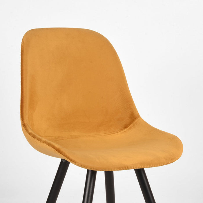 Label51 Eetkamerstoel Capri - Oker - Fluweel-Eetkamerstoelen-LABEL51