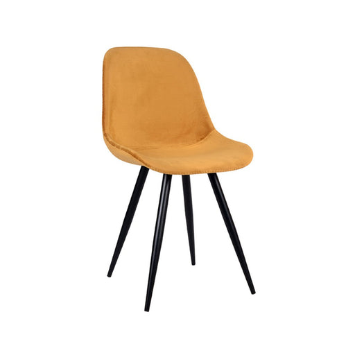 Label51 Eetkamerstoel Capri - Oker - Fluweel-Eetkamerstoelen-LABEL51