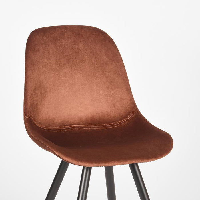 Label51 Eetkamerstoel Capri - Rust - Fluweel-Eetkamerstoelen-LABEL51
