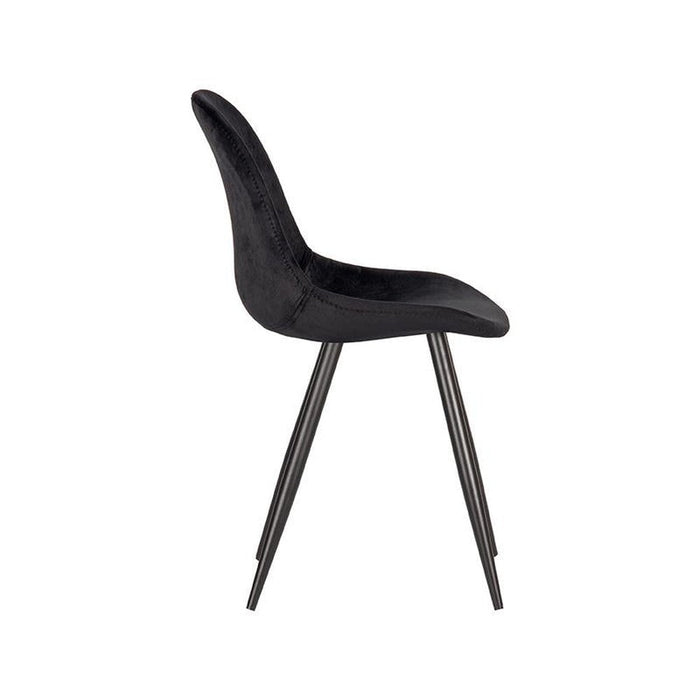 Label51 Eetkamerstoel Capri - Zwart - Fluweel-Eetkamerstoelen-LABEL51