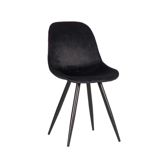 Label51 Eetkamerstoel Capri - Zwart - Fluweel-Eetkamerstoelen-LABEL51