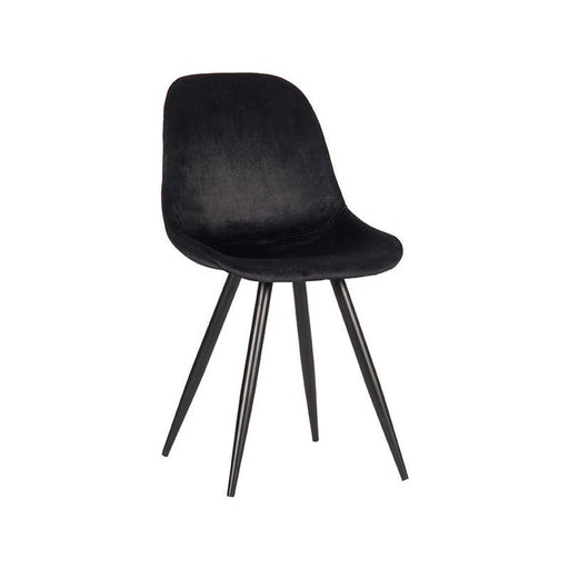 Label51 Eetkamerstoel Capri - Zwart - Fluweel-Eetkamerstoelen-LABEL51