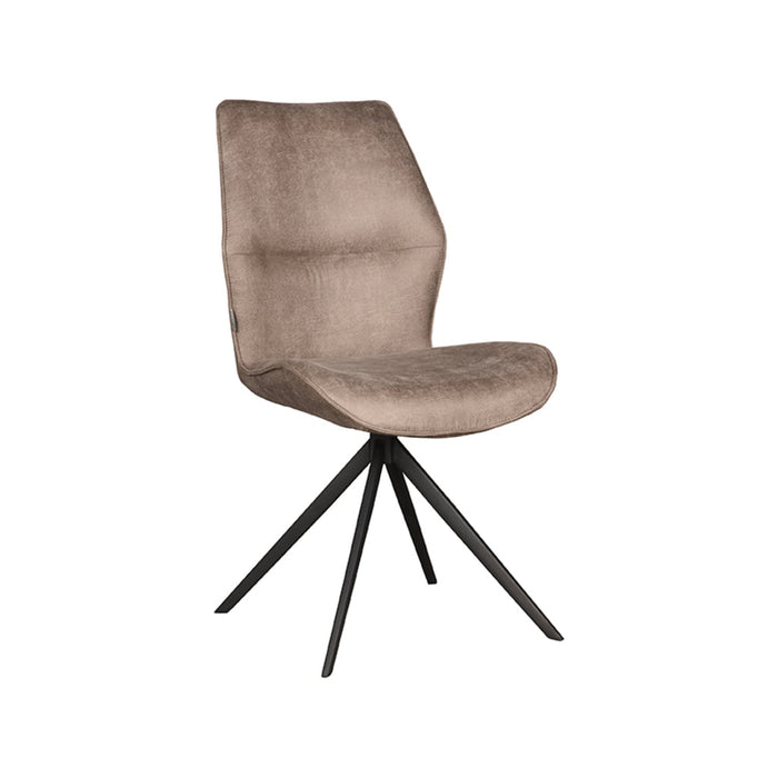 Label51 Eetkamerstoel Comfy 48x64x91 cm Taupe Suede-Eetkamerstoelen-LABEL51
