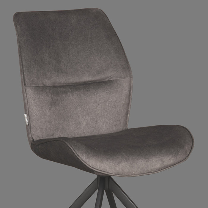 Label51 Eetkamerstoel Comfy - Antraciet - Cosmo - Zwart Onderstel-Eetkamerstoelen-LABEL51