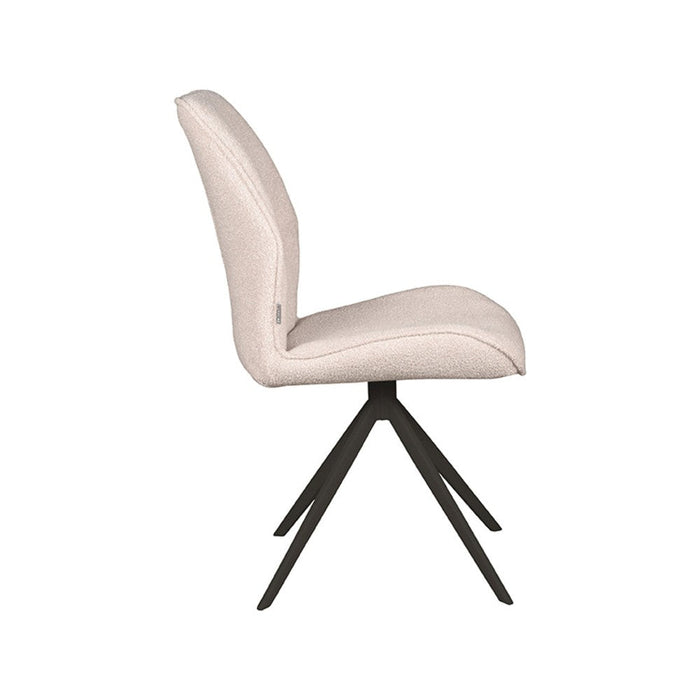 Label51 Eetkamerstoel Comfy | Naturel | Boucle | Zwarte poten-Eetkamerstoelen-LABEL51