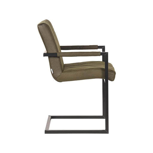 Label51 Eetkamerstoel Denmark - Army green - Microfiber-Eetkamerstoelen-LABEL51