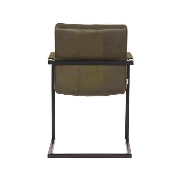 Label51 Eetkamerstoel Denmark - Army green - Microfiber-Eetkamerstoelen-LABEL51