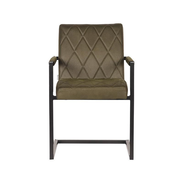 Label51 Eetkamerstoel Denmark - Army green - Microfiber-Eetkamerstoelen-LABEL51