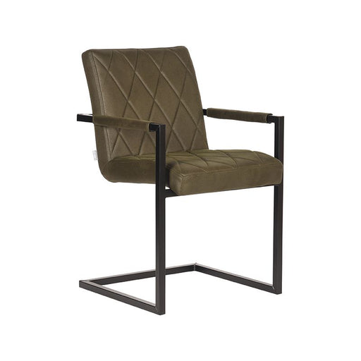 Label51 Eetkamerstoel Denmark - Army green - Microfiber-Eetkamerstoelen-LABEL51