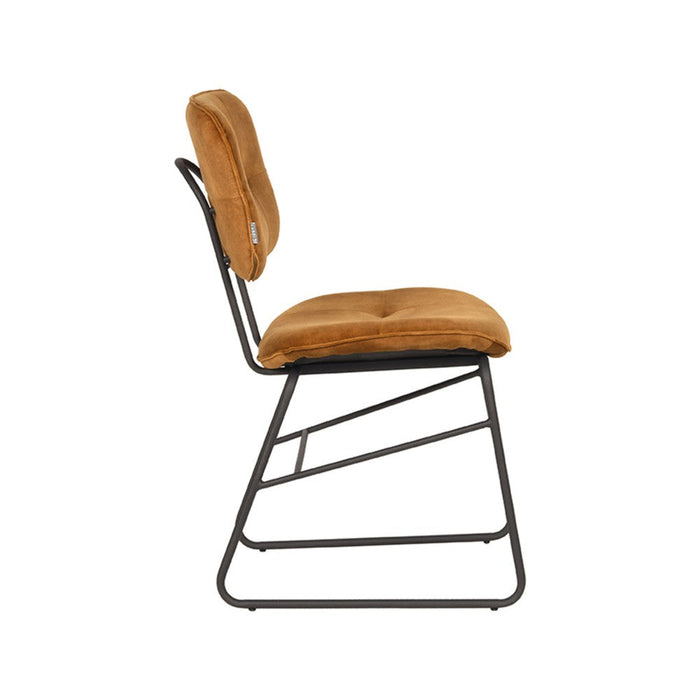Label51 Eetkamerstoel Dez - Oker - Velours-Eetkamerstoelen-LABEL51