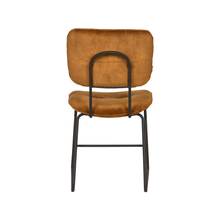 Label51 Eetkamerstoel Dez - Oker - Velours-Eetkamerstoelen-LABEL51