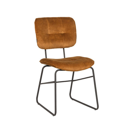 Label51 Eetkamerstoel Dez - Oker - Velours-Eetkamerstoelen-LABEL51