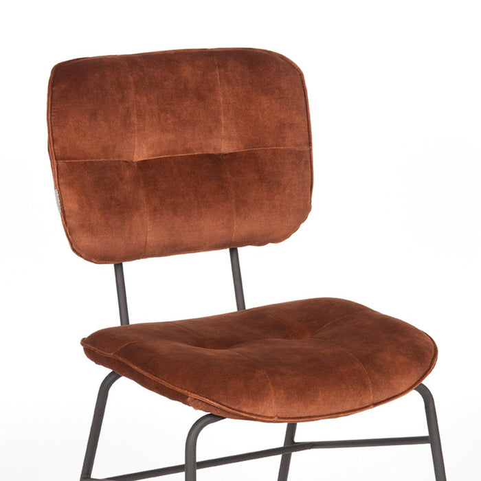 Label51 Eetkamerstoel Dez - Rust - Velours-Eetkamerstoelen-LABEL51