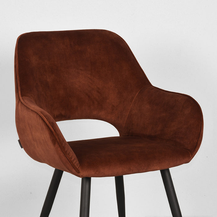 Label51 Eetkamerstoel Fer - Rust - Velours-Eetkamerstoelen-LABEL51