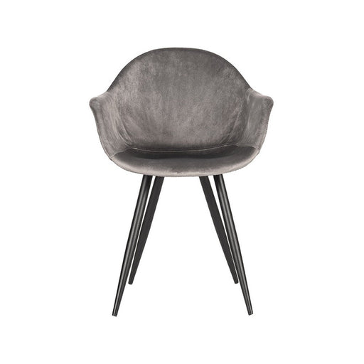 Label51 Eetkamerstoel Forli - Grijs - Fluweel-Eetkamerstoelen-LABEL51