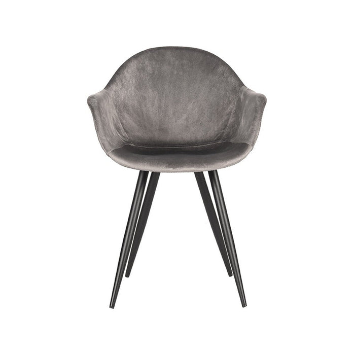 Label51 Eetkamerstoel Forli - Grijs - Fluweel-Eetkamerstoelen-LABEL51