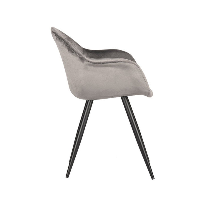 Label51 Eetkamerstoel Forli - Grijs - Fluweel-Eetkamerstoelen-LABEL51