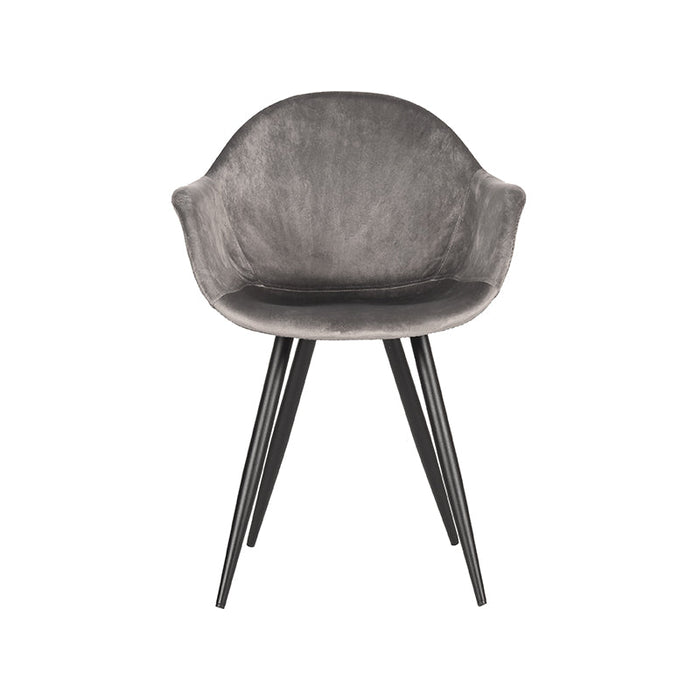 Label51 Eetkamerstoel Forli - Grijs - Fluweel-Eetkamerstoelen-LABEL51