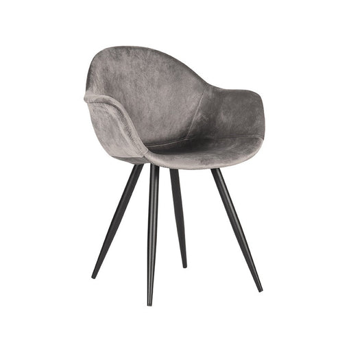 Label51 Eetkamerstoel Forli - Grijs - Fluweel-Eetkamerstoelen-LABEL51