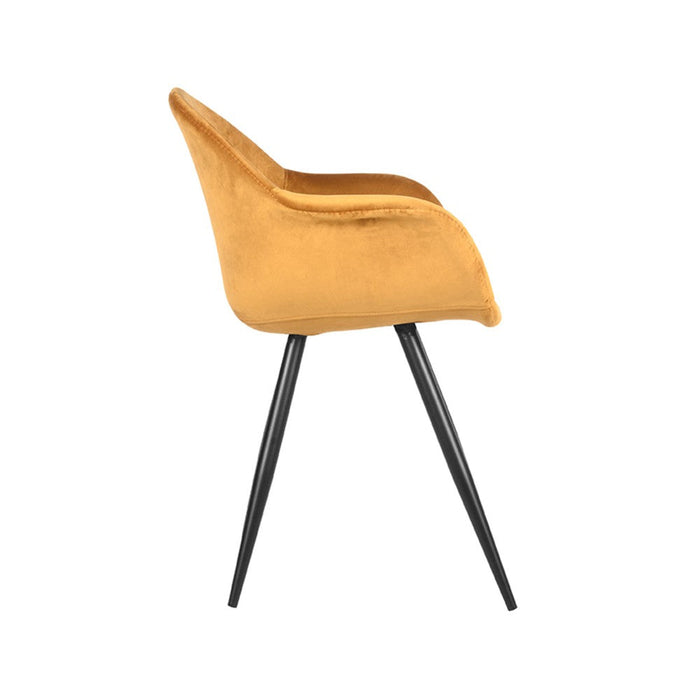 Label51 Eetkamerstoel Forli - Oker - Fluweel-Eetkamerstoelen-LABEL51