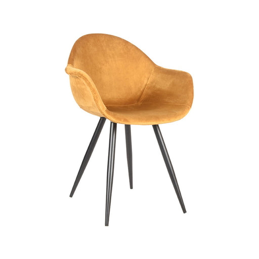 Label51 Eetkamerstoel Forli - Oker - Fluweel-Eetkamerstoelen-LABEL51