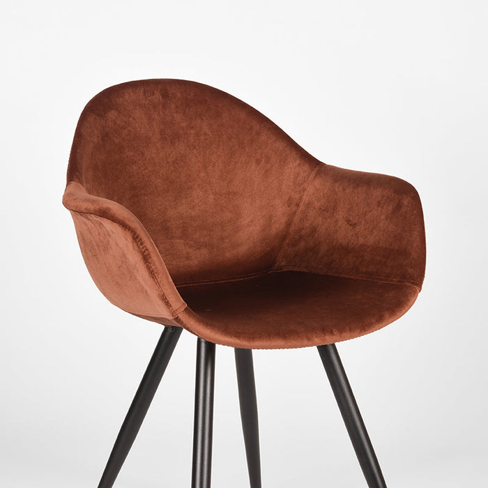 Label51 Eetkamerstoel Forli - Rust - Fluweel-Eetkamerstoelen-LABEL51