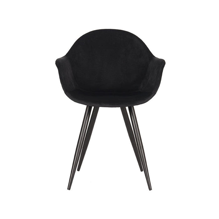 Label51 Eetkamerstoel Forli - Zwart - Fluweel-Eetkamerstoelen-LABEL51