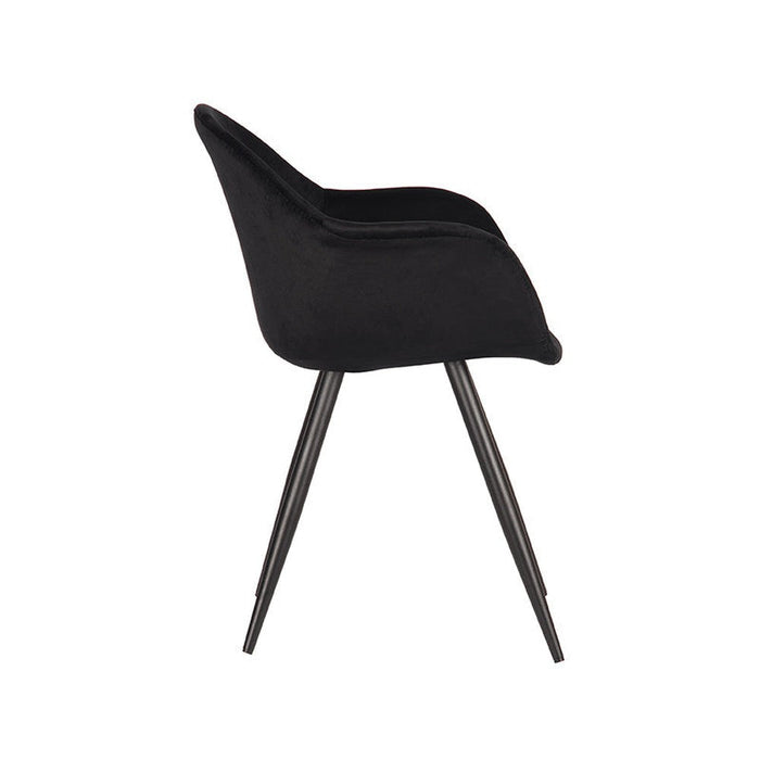 Label51 Eetkamerstoel Forli - Zwart - Fluweel-Eetkamerstoelen-LABEL51