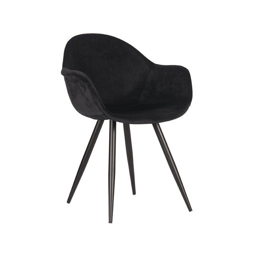 Label51 Eetkamerstoel Forli - Zwart - Fluweel-Eetkamerstoelen-LABEL51