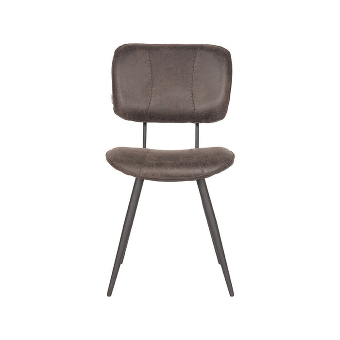 Label51 Eetkamerstoel Fos - Antraciet - Leder-Eetkamerstoelen-LABEL51