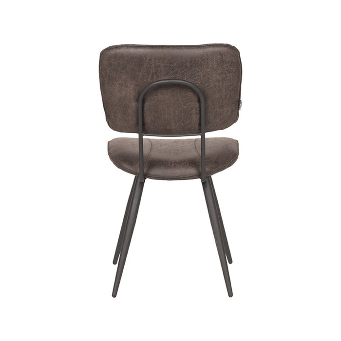 Label51 Eetkamerstoel Fos - Antraciet - Leder-Eetkamerstoelen-LABEL51