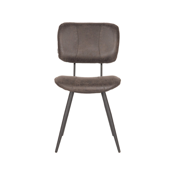 Label51 Eetkamerstoel Fos - Antraciet - Leder-Eetkamerstoelen-LABEL51