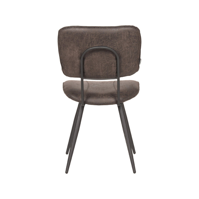 Label51 Eetkamerstoel Fos - Antraciet - Leder-Eetkamerstoelen-LABEL51