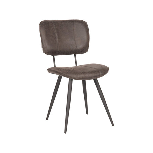 Label51 Eetkamerstoel Fos - Antraciet - Leder-Eetkamerstoelen-LABEL51
