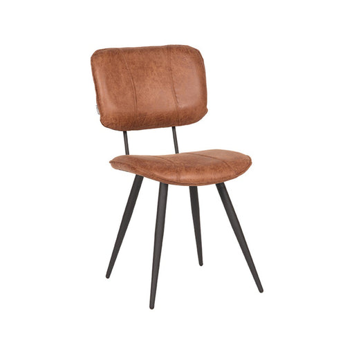 Label51 Eetkamerstoel Fos - Cognac - Leder-Eetkamerstoelen-LABEL51