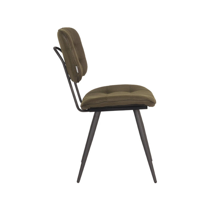 Label51 Eetkamerstoel Gus - Army green - Microfiber-Eetkamerstoelen-LABEL51