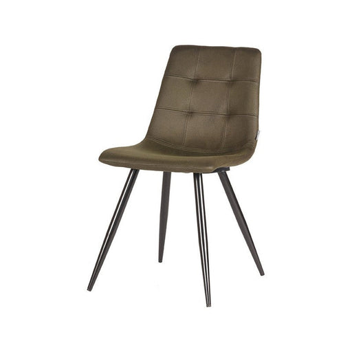 Label51 Eetkamerstoel Jay - Army green - Microfiber-Eetkamerstoelen-LABEL51