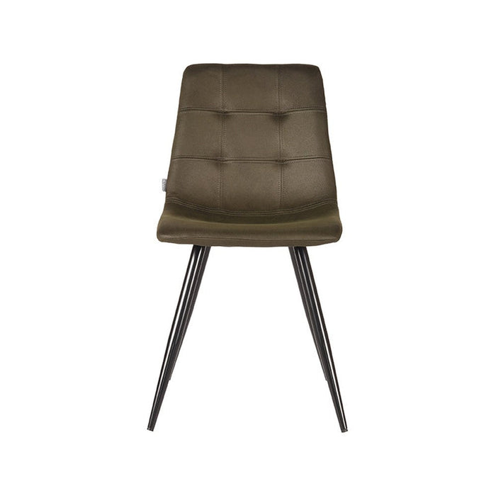 Label51 Eetkamerstoel Jay - Army green - Microfiber-Eetkamerstoelen-LABEL51