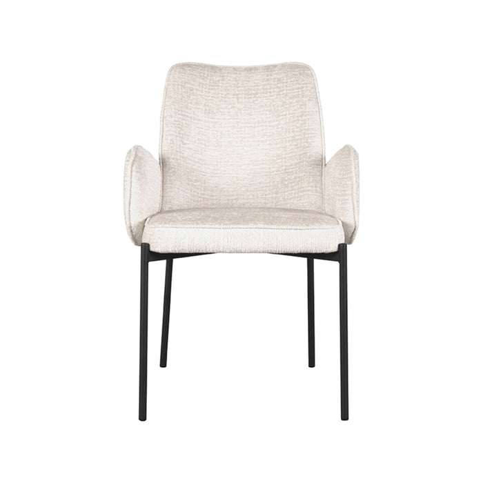 Label51 Eetkamerstoel Joni - crème - Fluweel-Eetkamerstoelen-LABEL51