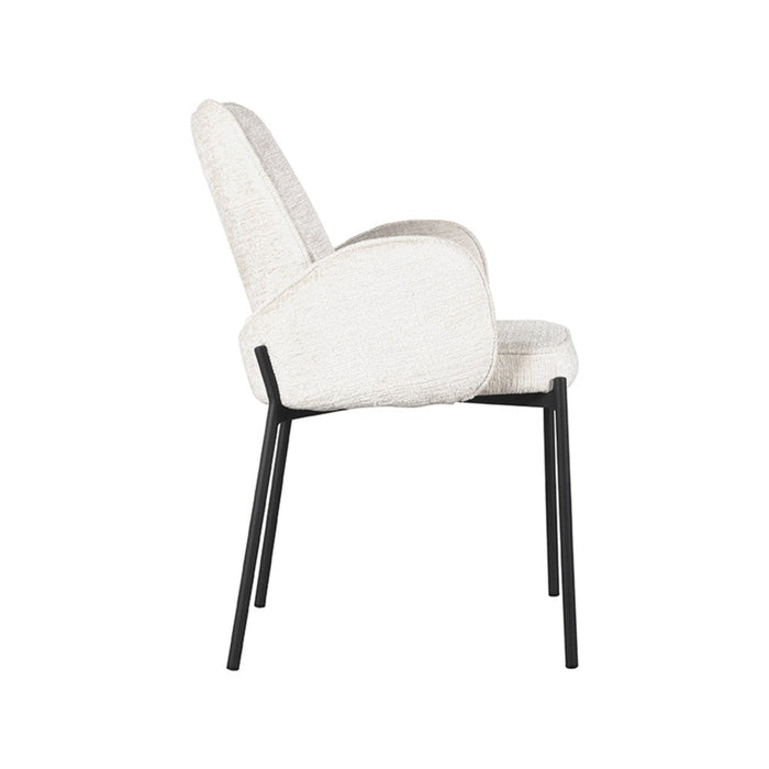 Label51 Eetkamerstoel Joni - crème - Fluweel-Eetkamerstoelen-LABEL51