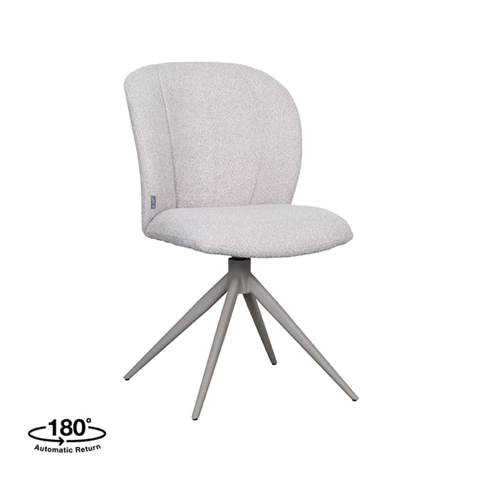 Label51 Eetkamerstoel Kimo| Naturel / Taupe | 360 ° | 50x54x87 cm | Taupe Poten-Eetkamerstoelen-LABEL51