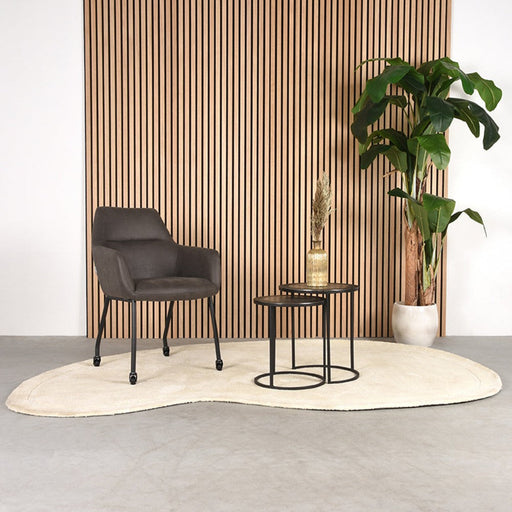 Label51 Eetkamerstoel Lenny - Antraciet - Micro Suede-Eetkamerstoelen-LABEL51