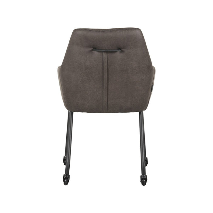 Label51 Eetkamerstoel Lenny - Antraciet - Micro Suede-Eetkamerstoelen-LABEL51