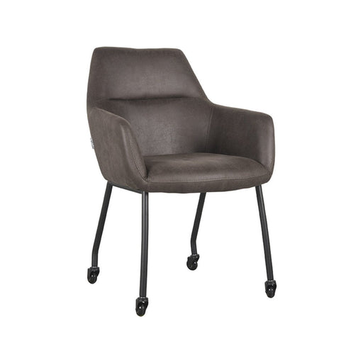 Label51 Eetkamerstoel Lenny - Antraciet - Micro Suede-Eetkamerstoelen-LABEL51