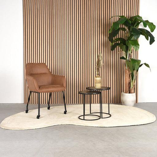 Label51 Eetkamerstoel Lenny - Cognac - Micro Suede-Eetkamerstoelen-LABEL51